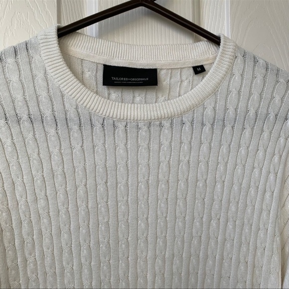 Tailored Originals Nordic and Modern Living Cable Knit Pullover Medium Cream - Picture 2 of 5
